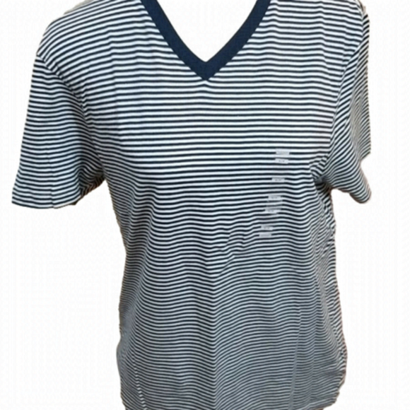 3/$25 V Neck Stripe Tees - Picture 1 of 5